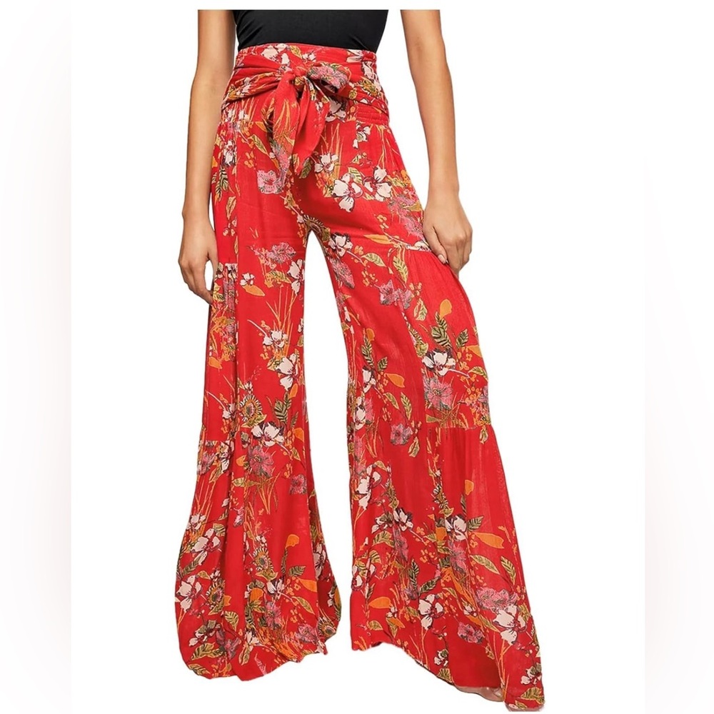 Women’s Boho Floral Beach Pants